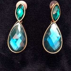 Jeweled teardrop earrings